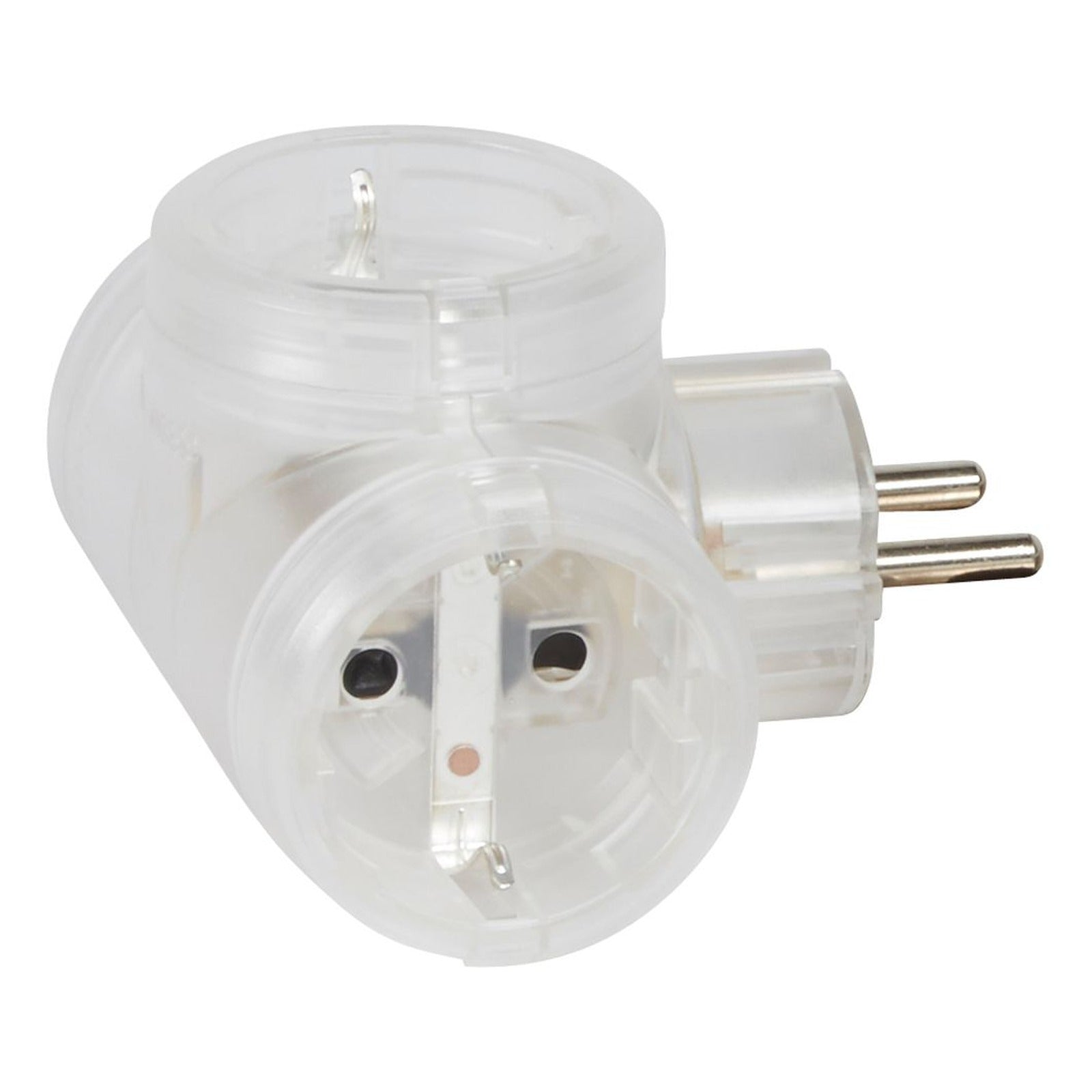 Adaptador Legrand con 3 tomas 2P+T, 16 A, transparente, 050663 - referencia 050663