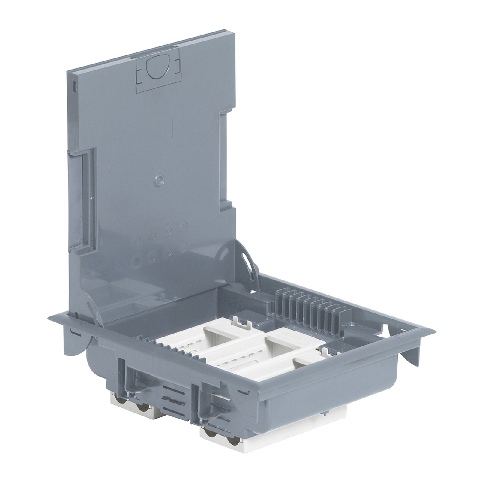Caja de suelo Legrand de 12 módulos, gris, con tapa revestible, 089606 - referencia 089606