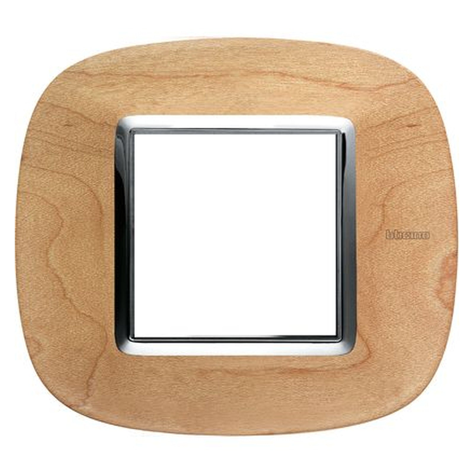Placa elíptica BTicino Axolute de 2 módulos, madera maciza de arce, HB4802LAE - referencia HB4802LAE