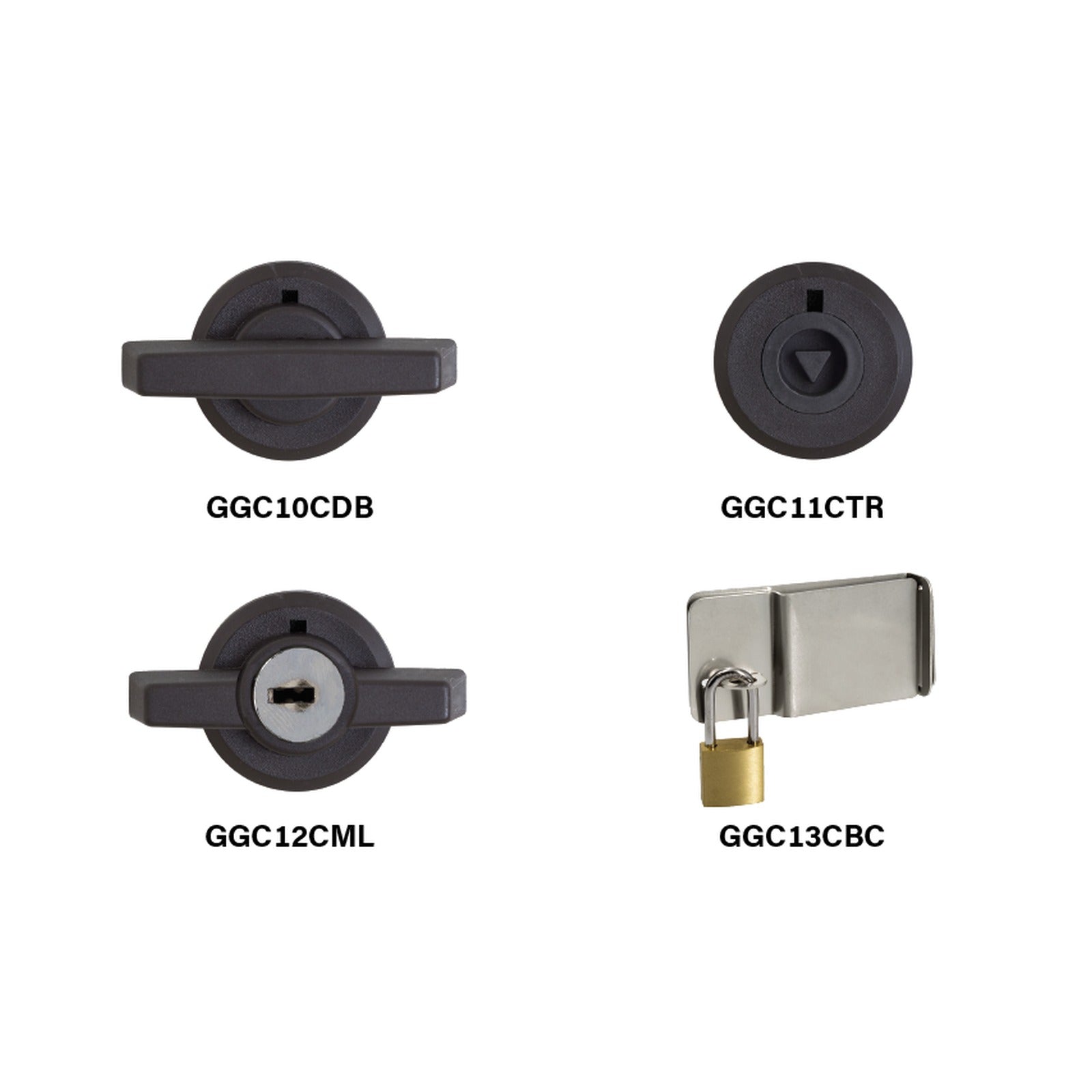 Cierre de empuñadura manual con llave Gaestopas para cajas de poliéster, GGC12CML - referencia GGC12CML