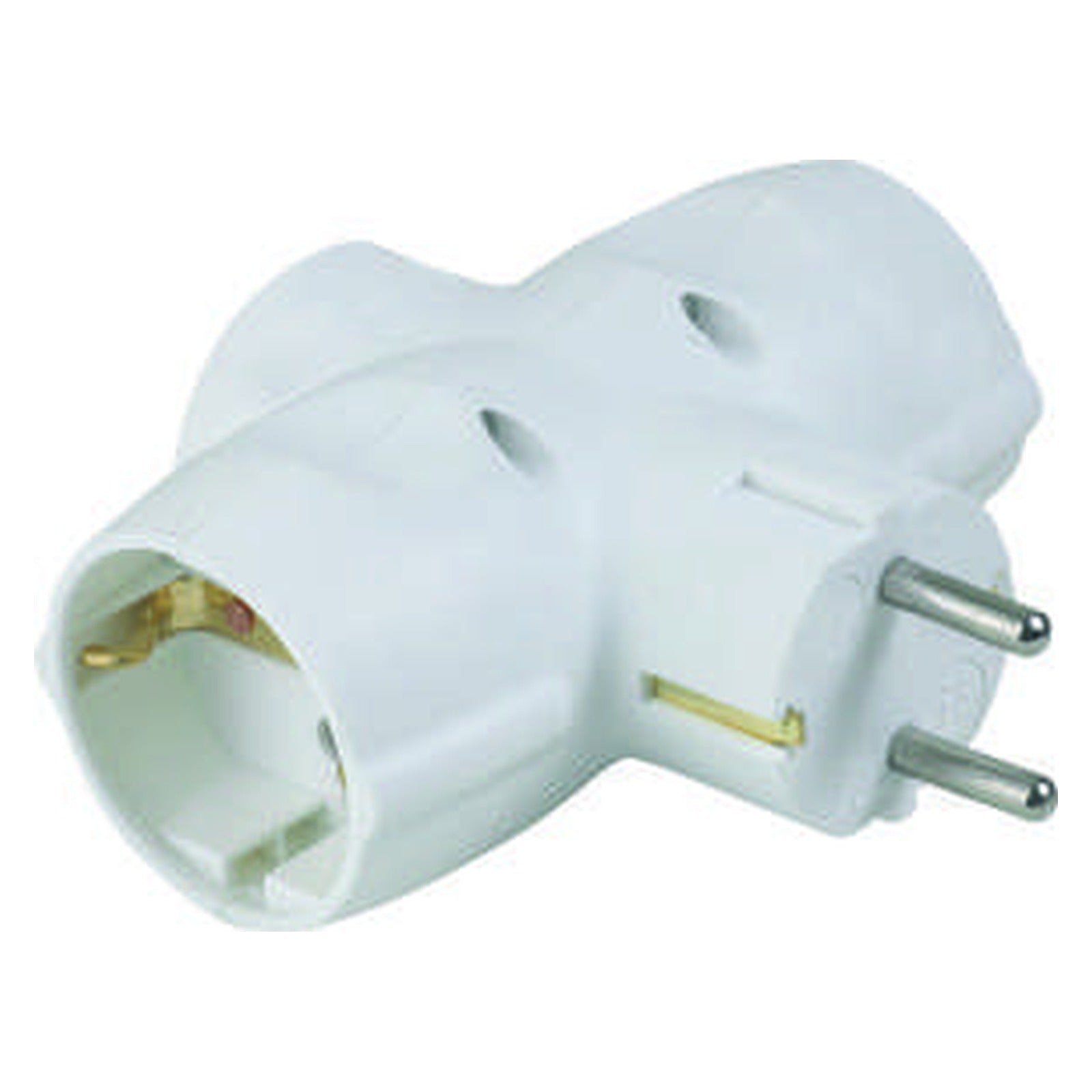 Adaptador bipolar de triple salida, blanco, presentación (4) Fenoplástica - Ref. 131B4 - referencia 131B4