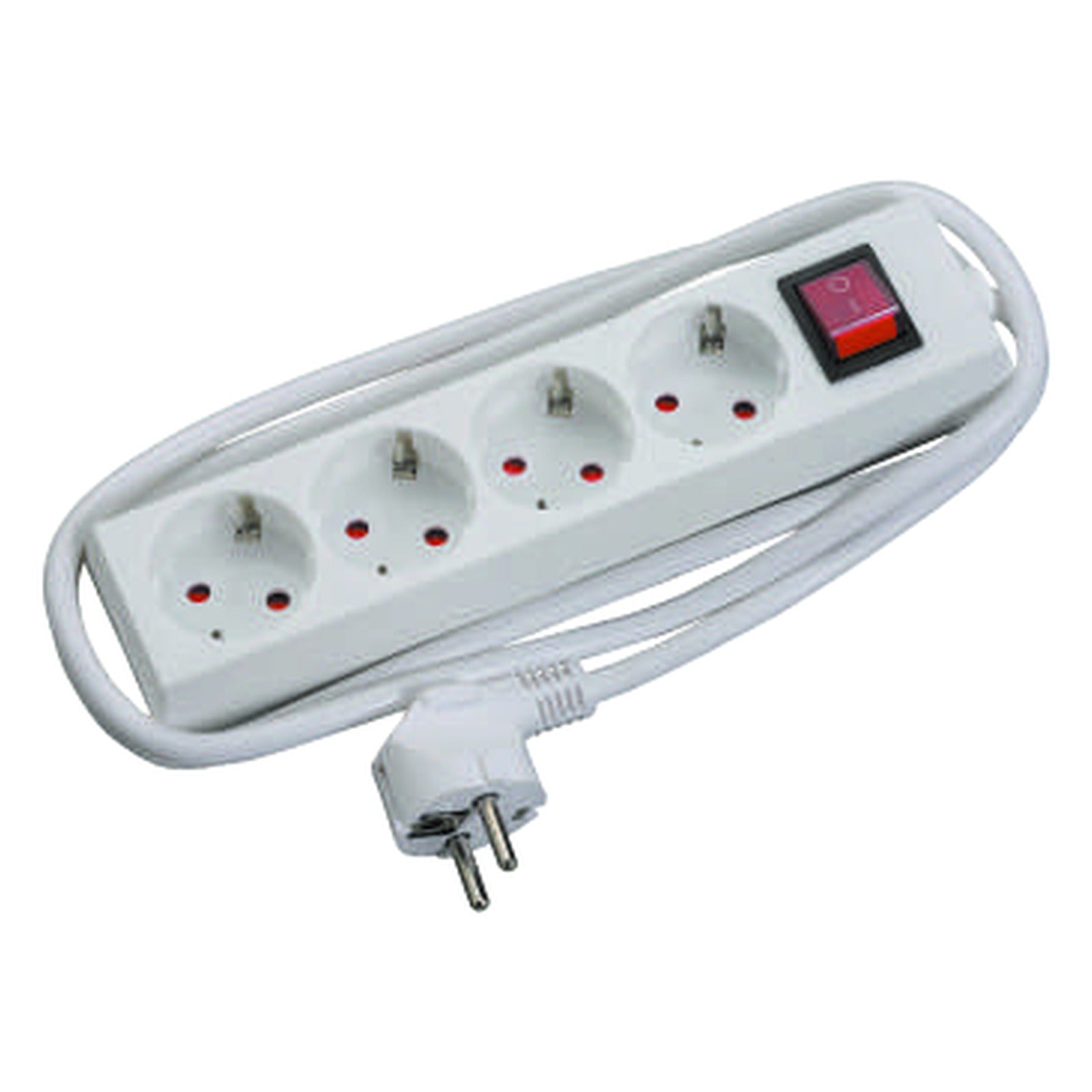 Base múltiple de 4 tomas con interruptor, blanca Fenoplástica - Ref. 275B - referencia 275B