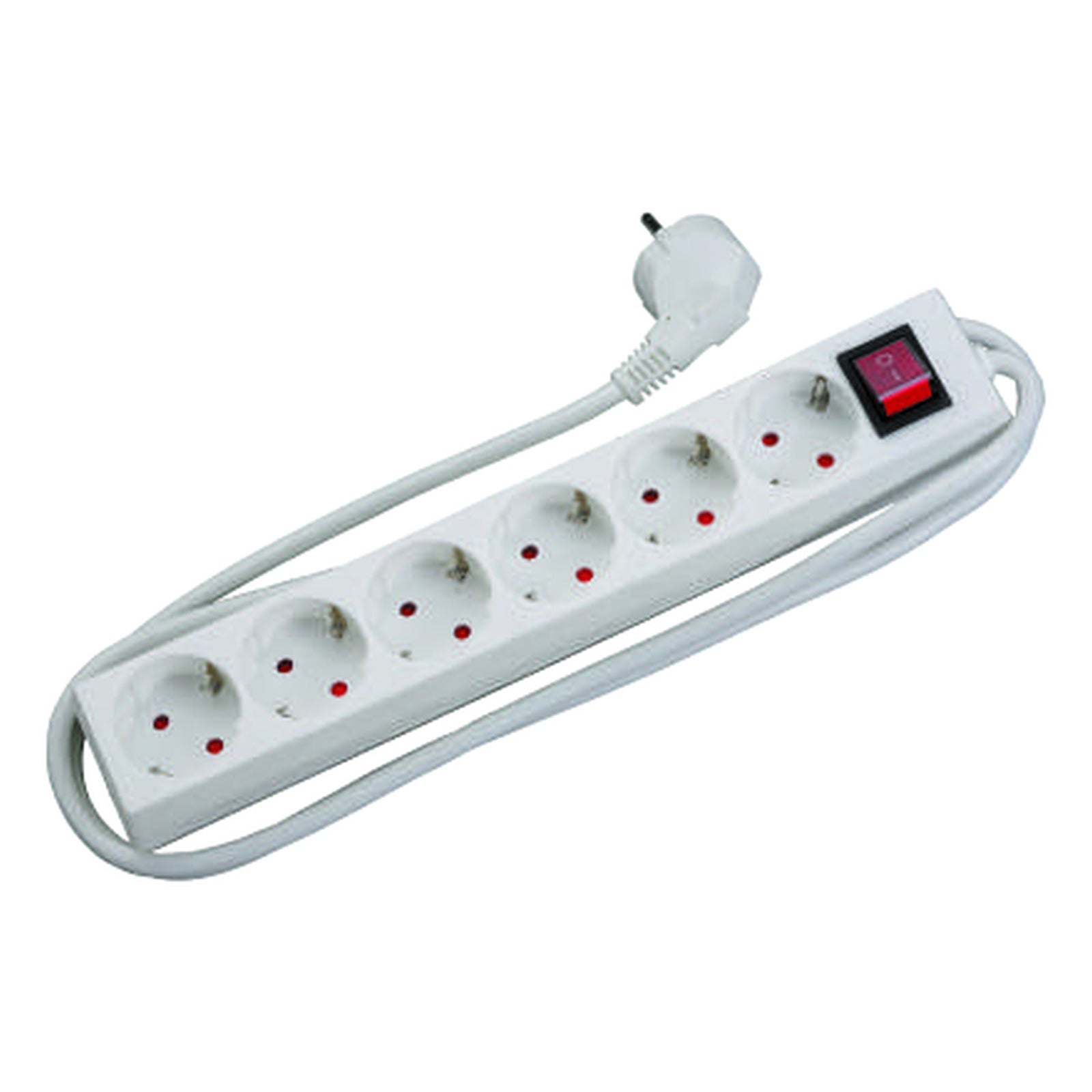 Base múltiple de 6 tomas con interruptor, blanca Fenoplástica - Ref. 279B - referencia 279B
