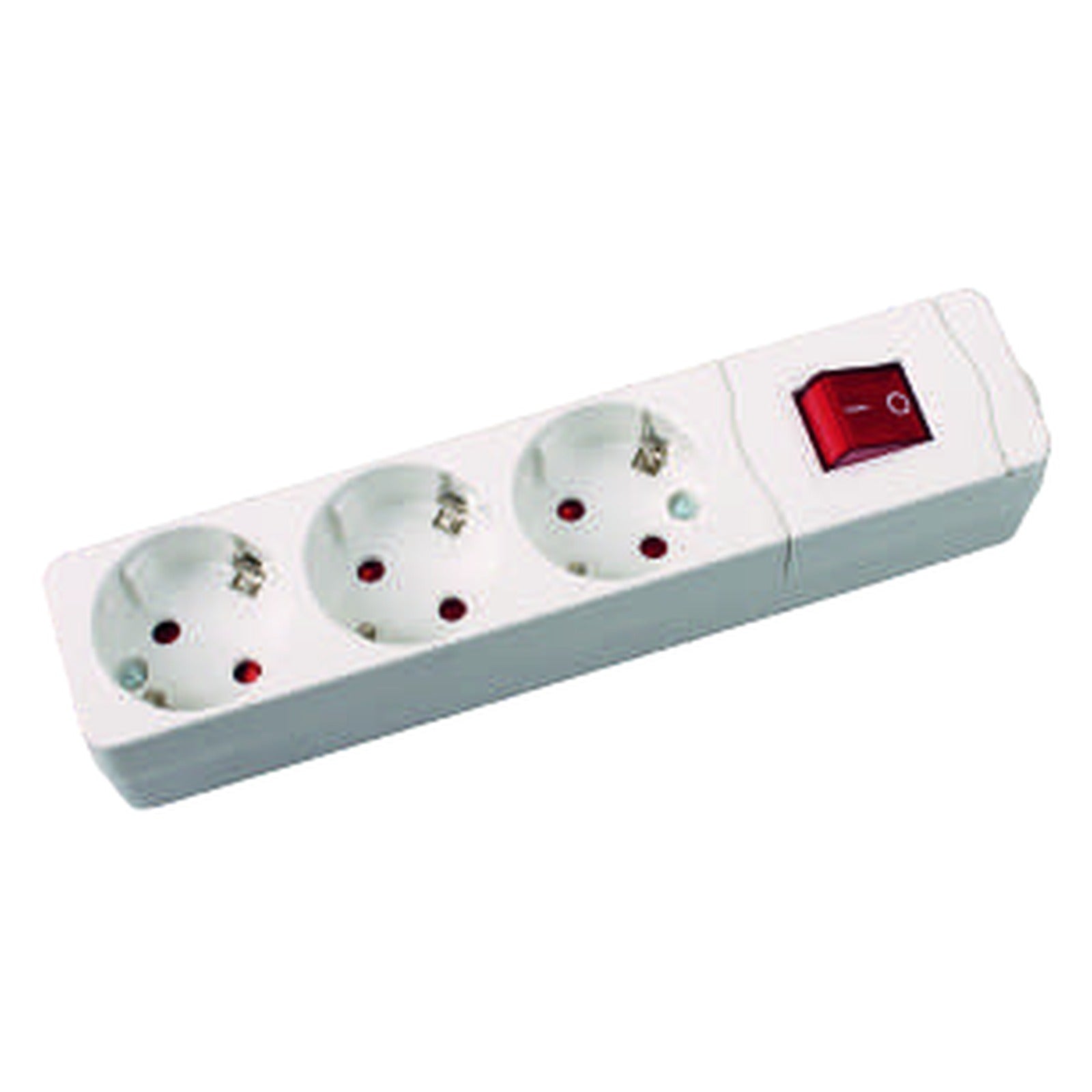 Base múltiple de 3 tomas con interruptor, blanca Fenoplástica - Ref. 282B - referencia 282B