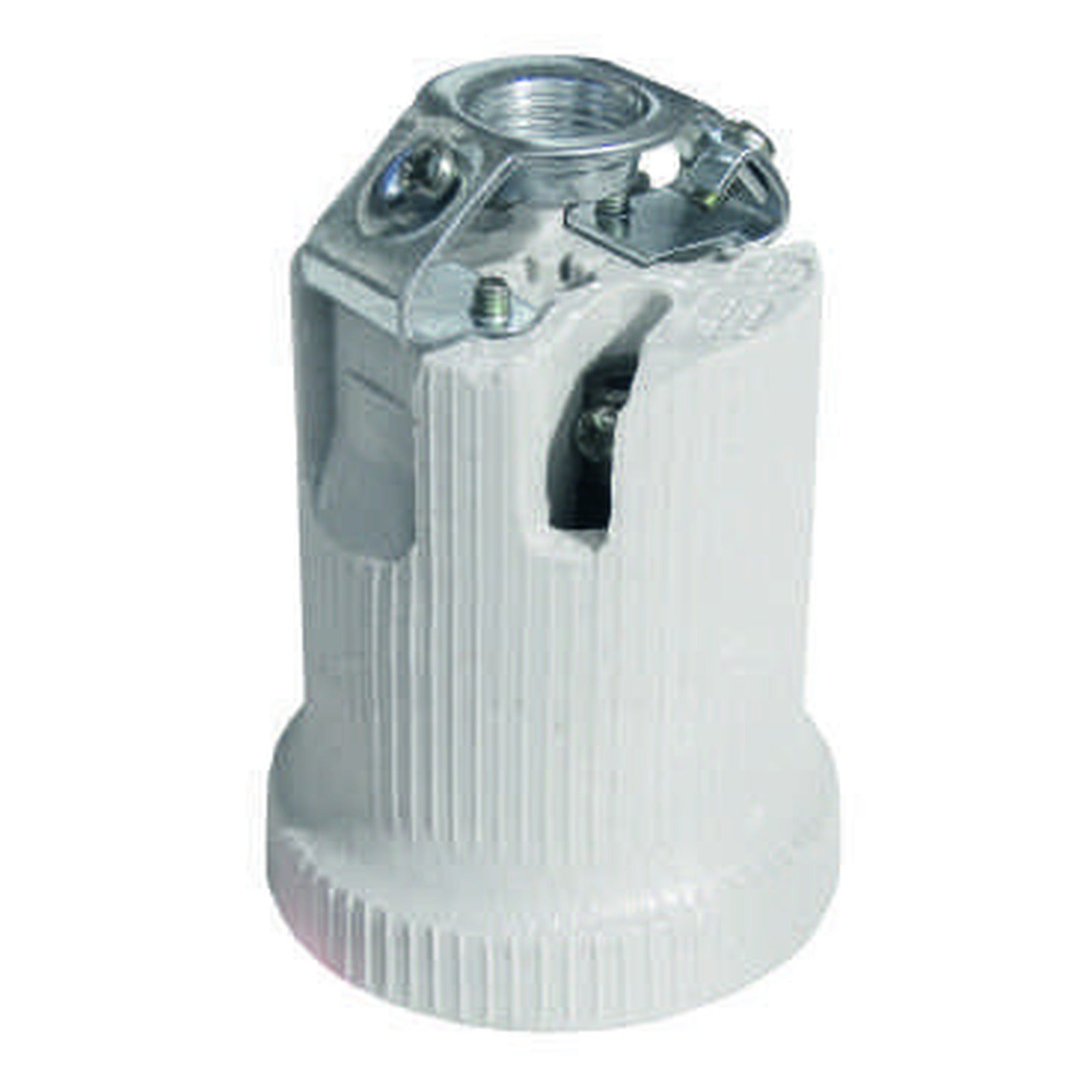 Portalámparas de porcelana E27 con escuadra, modelo 4911.3 Fenoplástica - Ref. 49113 - referencia 49113