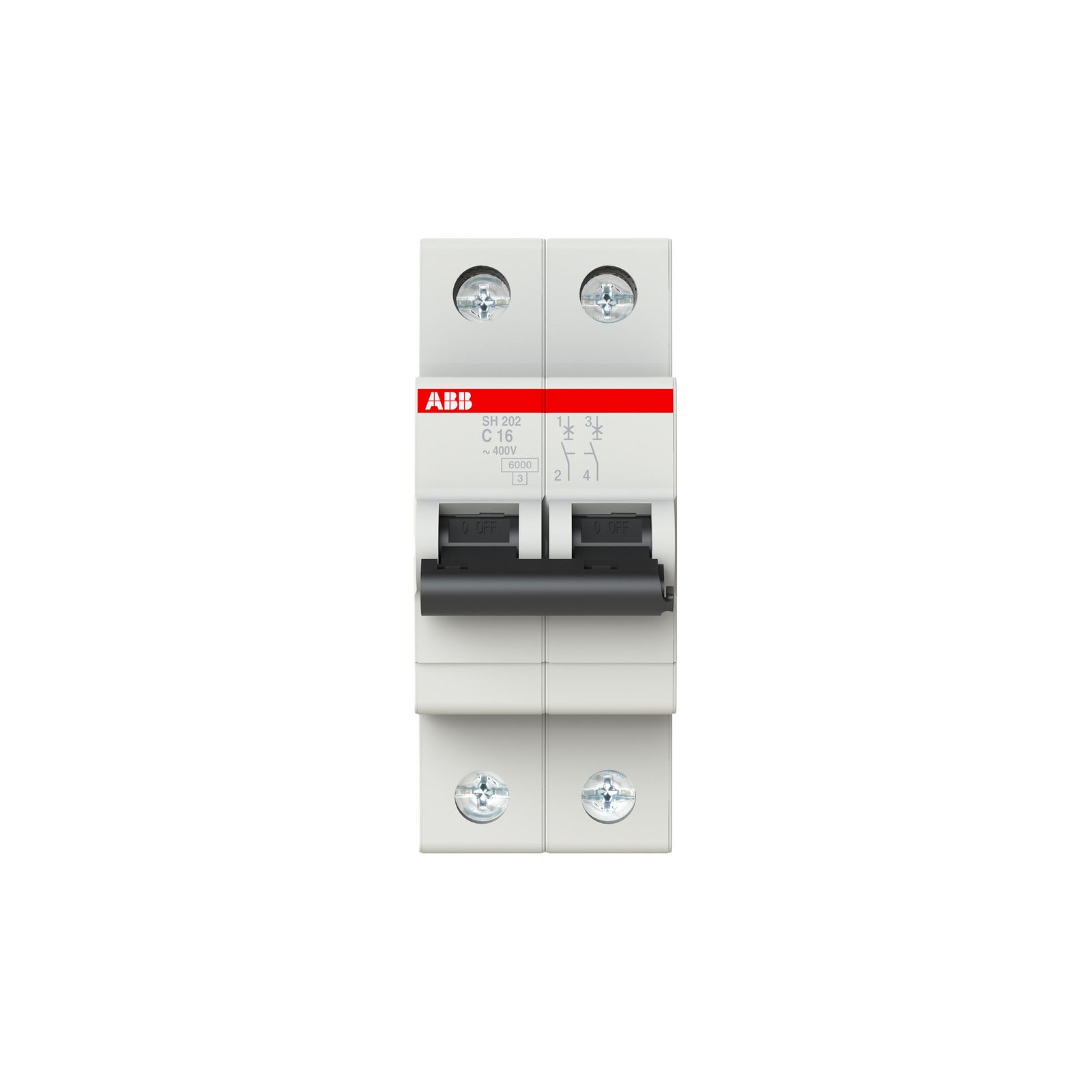 Interruptor magnetotérmico ABB SH202-C16, 2P, 16 A, curva C, 6 kA – Ref. 2CDS212001R0164 - referencia 2CDS212001R0164