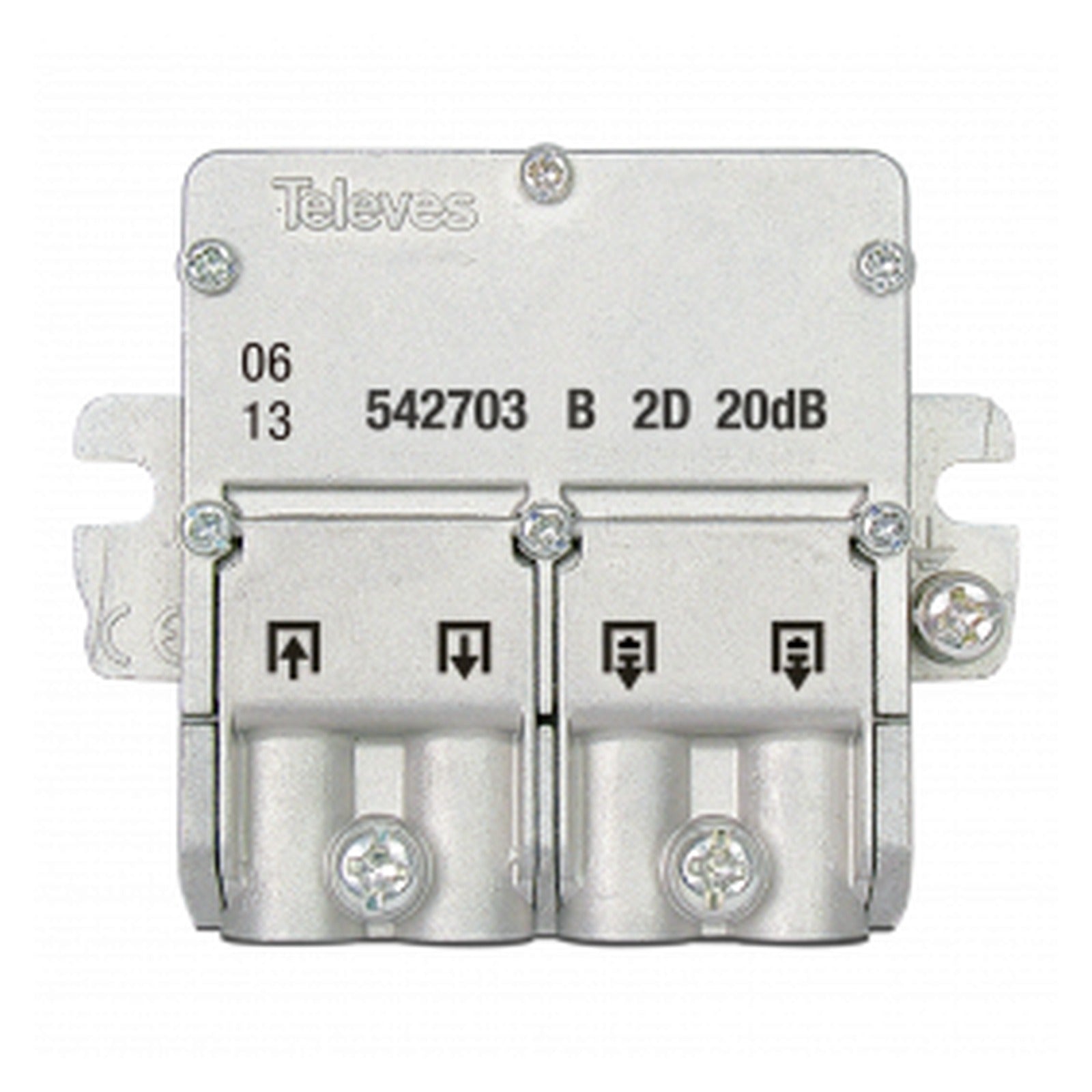 Mini-derivador Televés EasyF de 2 salidas, 5–2400 MHz, 21 dB – Ref. 542703 - referencia 542703