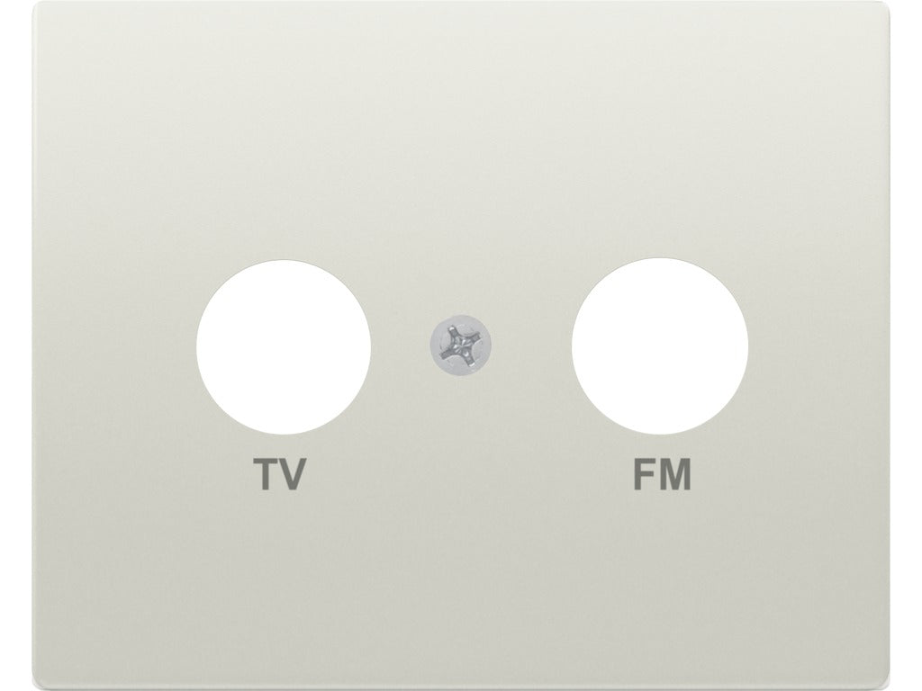 Tapa para toma TV-FM blanco satén BJC Mega – Ref. 22330-BS - referencia 22330-BS