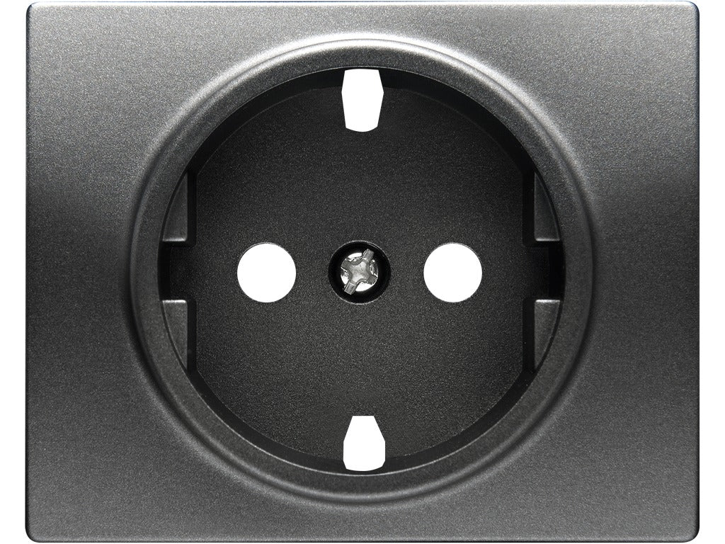 Tapa para base de enchufe con protección de seguridad, antracita cosso BJC Mega – Ref. 22724-AC - referencia 22724-AC