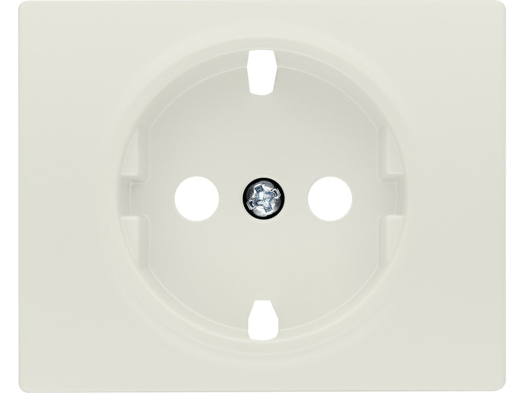 Tapa para base de enchufe con protección de seguridad blanco satén BJC Mega – Ref. 22724-BS - referencia 22724-BS