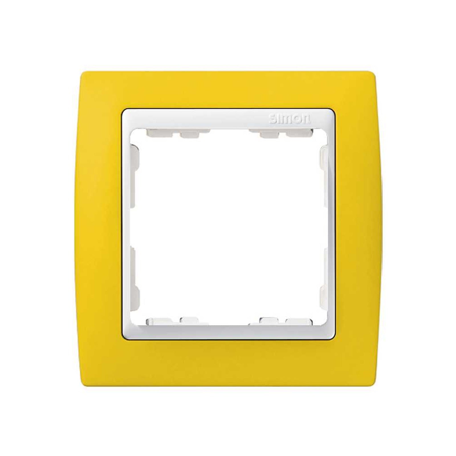 Marco de 1 elemento amarillo con interior blanco Simon 82 - referencia 82612-62