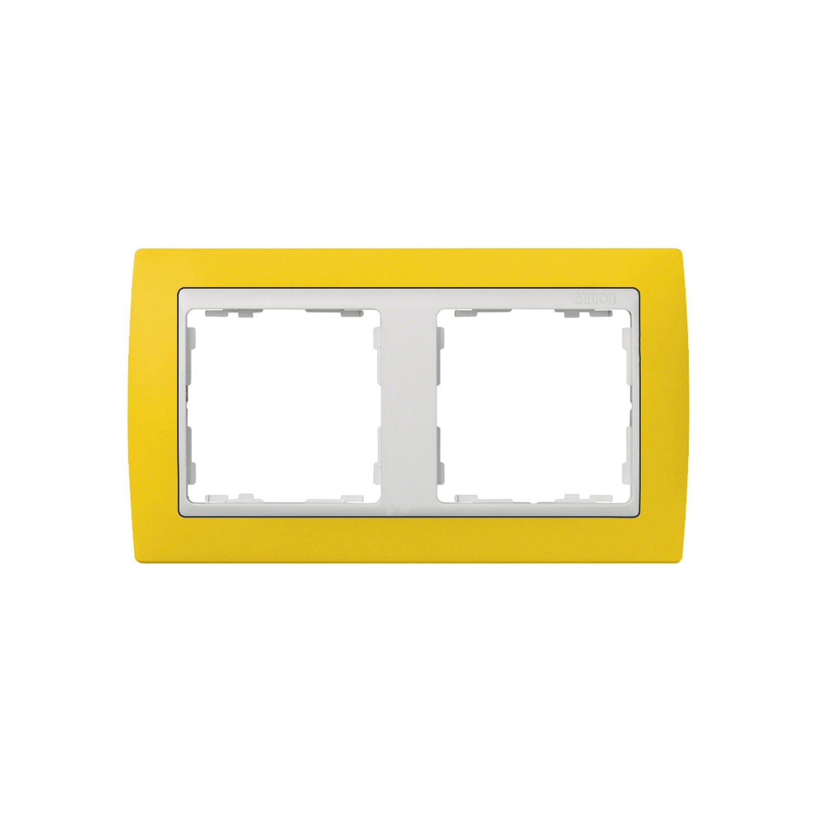 Marco de 2 elementos amarillo con interior blanco Simon 82 - referencia 82622-62