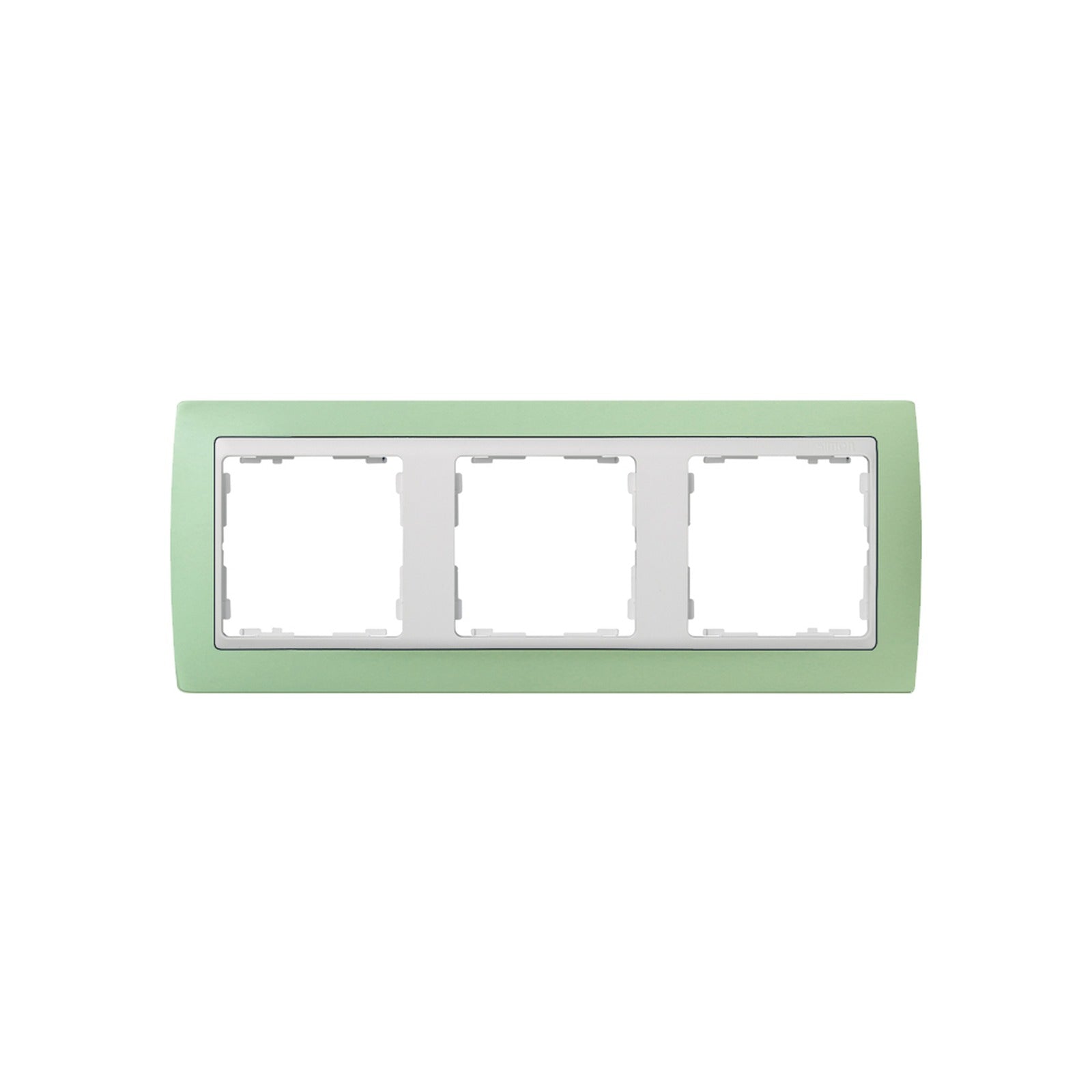 Marco de 3 elementos verde con interior blanco Simon 82 - referencia 82631-65