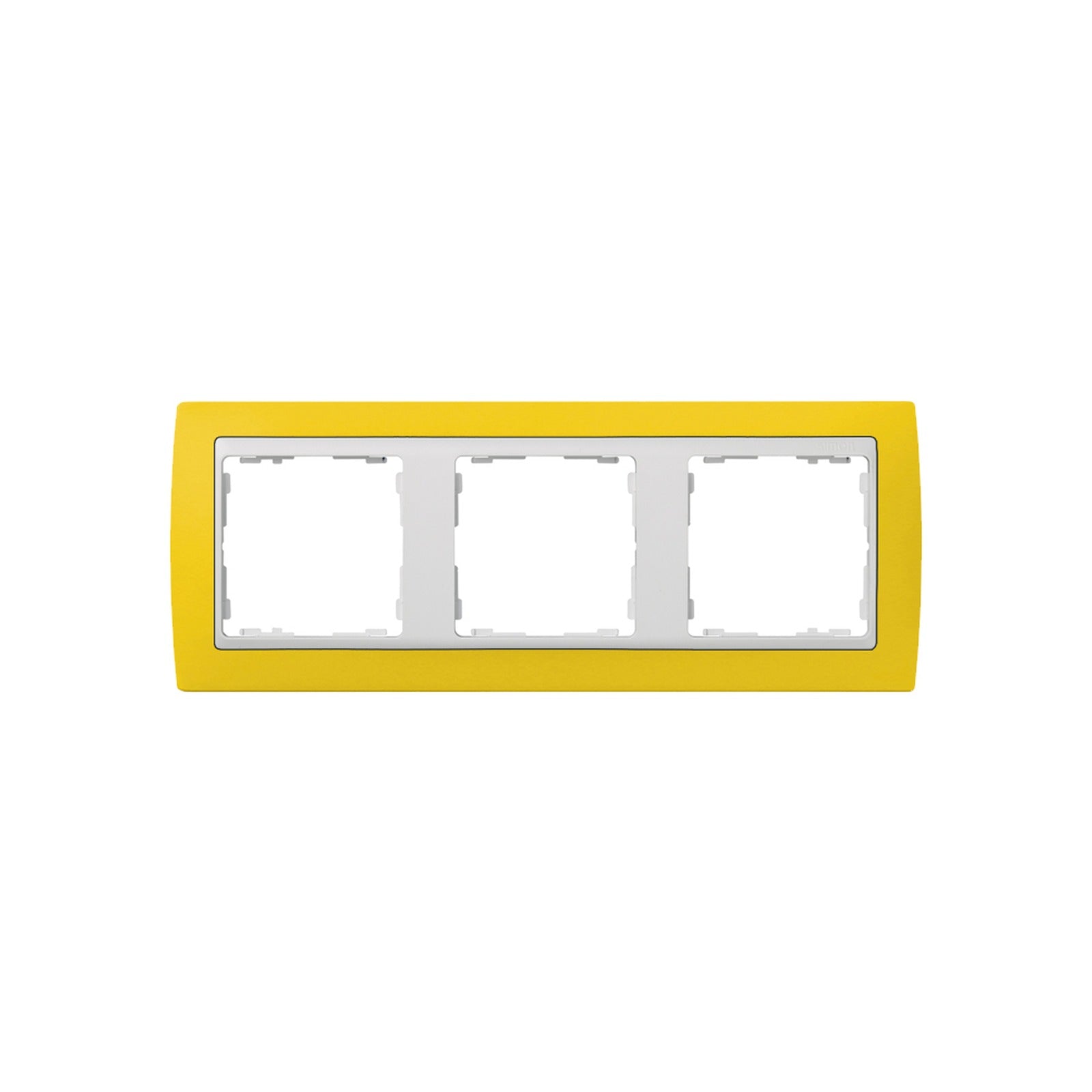 Marco de 3 elementos amarillo con interior blanco Simon 82 - referencia 82632-62