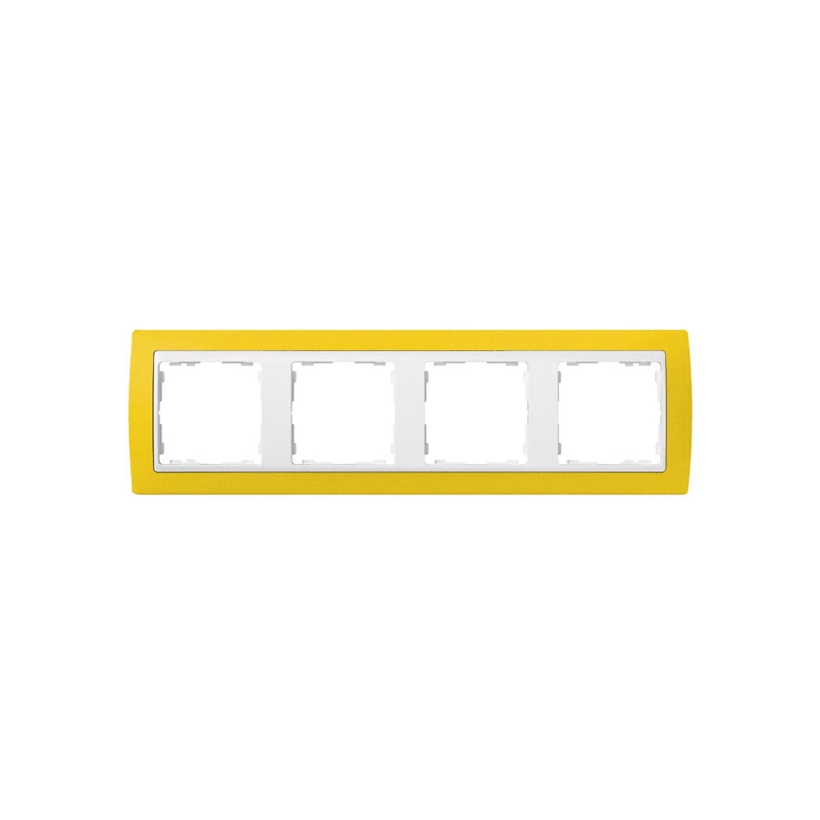 Marco de 4 elementos amarillo con interior blanco Simon 82 - referencia 82642-62