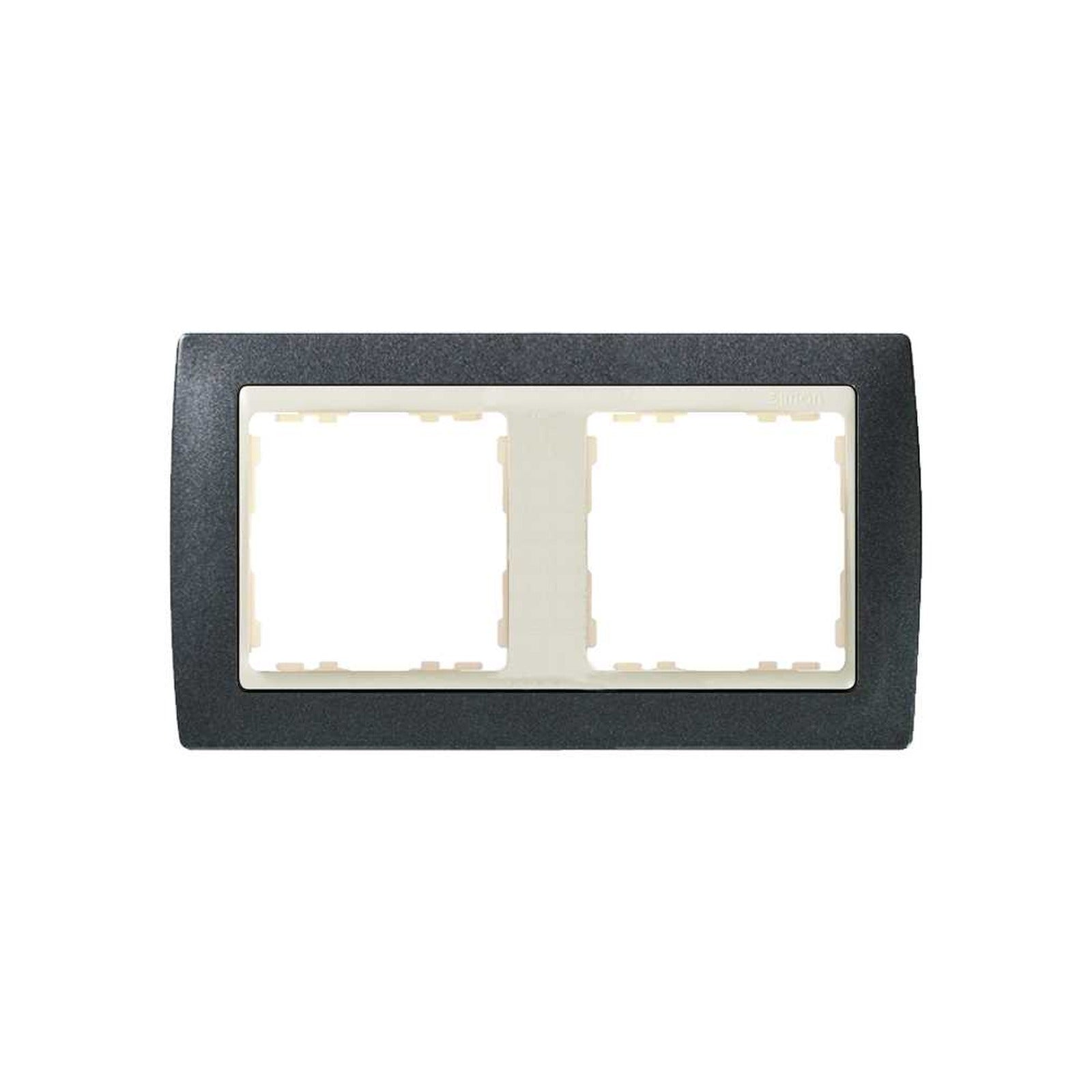 Marco de 2 elementos gris granito con interior marfil Simon 82 - referencia 82724-60