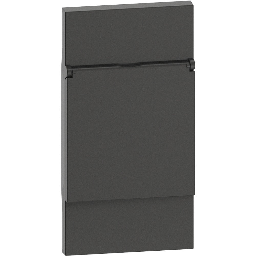 Tapa abatible BTicino Living Now para base Schuko o franco-belga, negra – Ref. KG04P - referencia KG04P