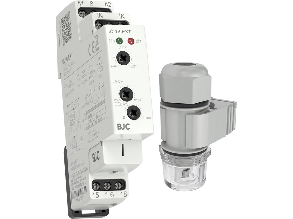 Interruptor crepuscular analógico, incluye fotosensor externo BJC Interruptores crepusculares – Ref. IC-16-EXT - referencia IC-16-EXT