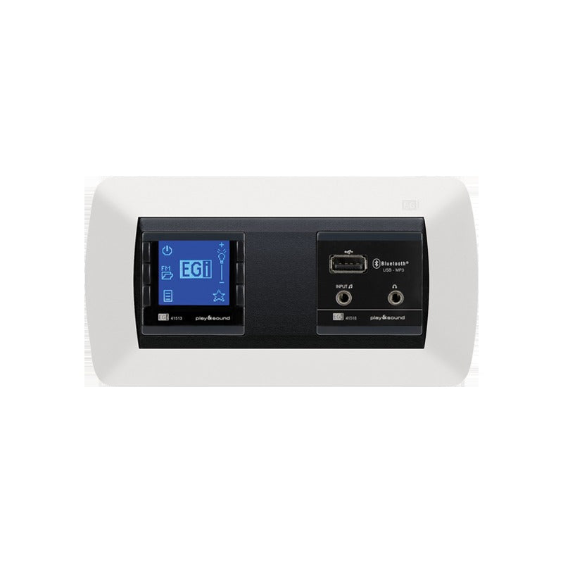 Kit Wall Radio Bluetooth con FM RDS, entradas USB-mp3 y línea, salida de auriculares 2 + 2 W. Negro. EGI - Ref. 41020 - referencia 41020