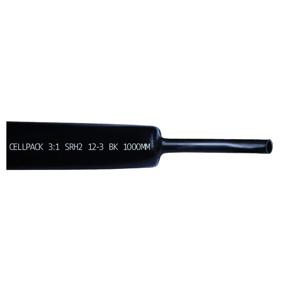 Tubo termorretráctil Cellpack SRH2 12-3, 1 m, negro, con adhesivo CELLPACK SRH2 – Ref. 127417 - referencia 127417