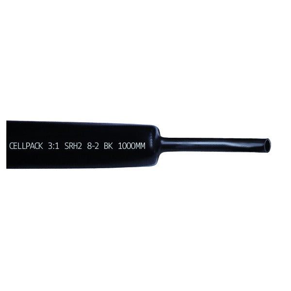 Tubo termorretráctil Cellpack SRH2 8-2, 1 m, negro, con adhesivo CELLPACK SRH2 – Ref. 127416 - referencia 127416