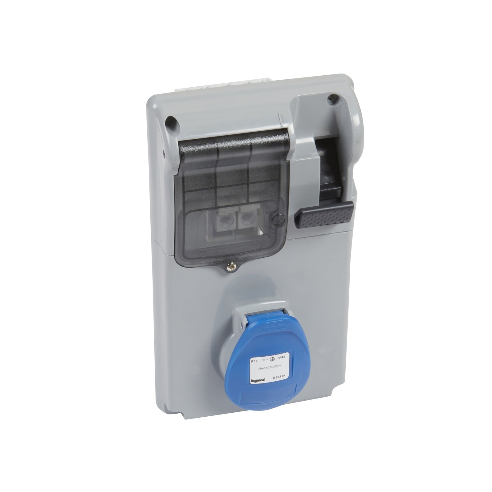 Base mural industrial Legrand 2P+T 16 A 200-250 V azul IP44 â€“ Ref. 057304 - referencia 057304