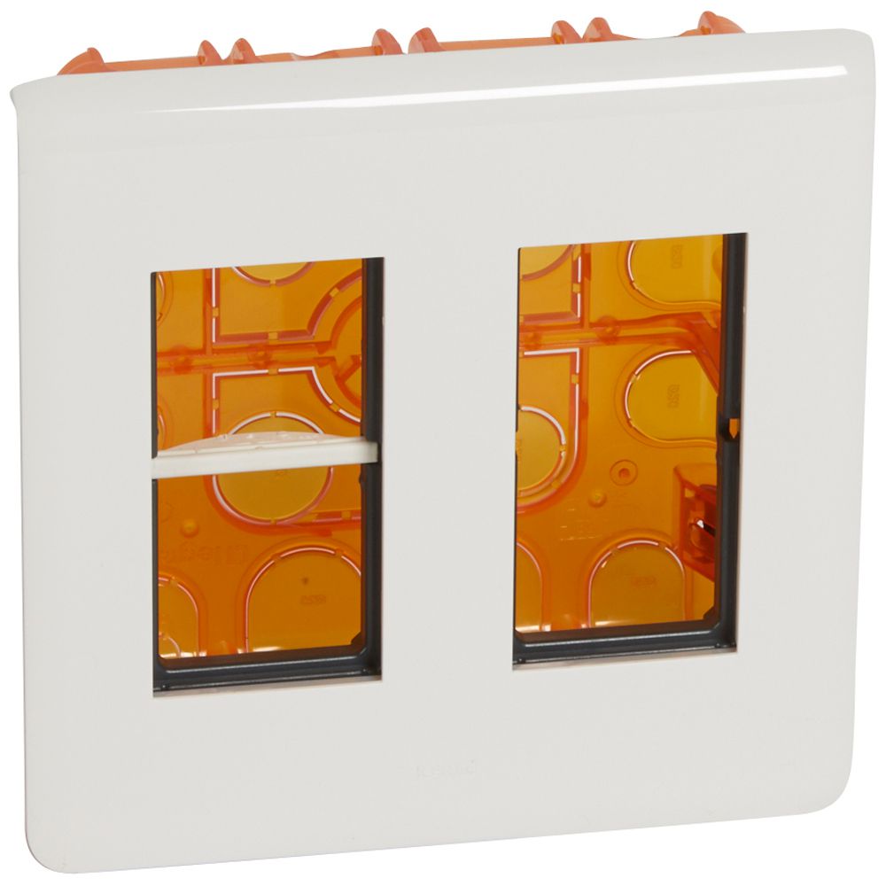 Puesto de trabajo empotrable Legrand Mosaic 2 x 4 mÃ³dulos blanco â€“ Ref. 078872 - referencia 078872