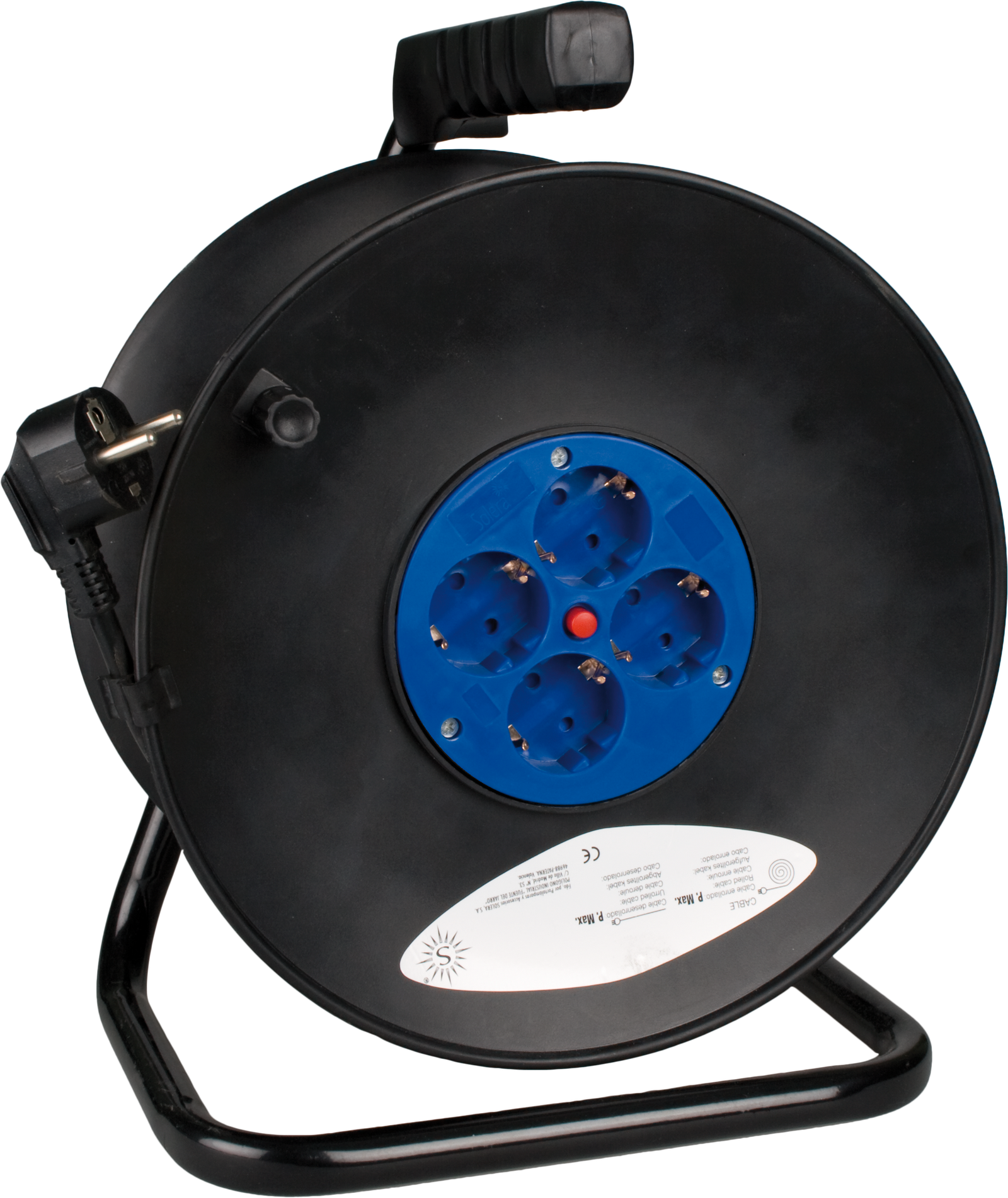 Enrollacable Solera 7427/2 con 4 bases y cable de 50 m - referencia 74272