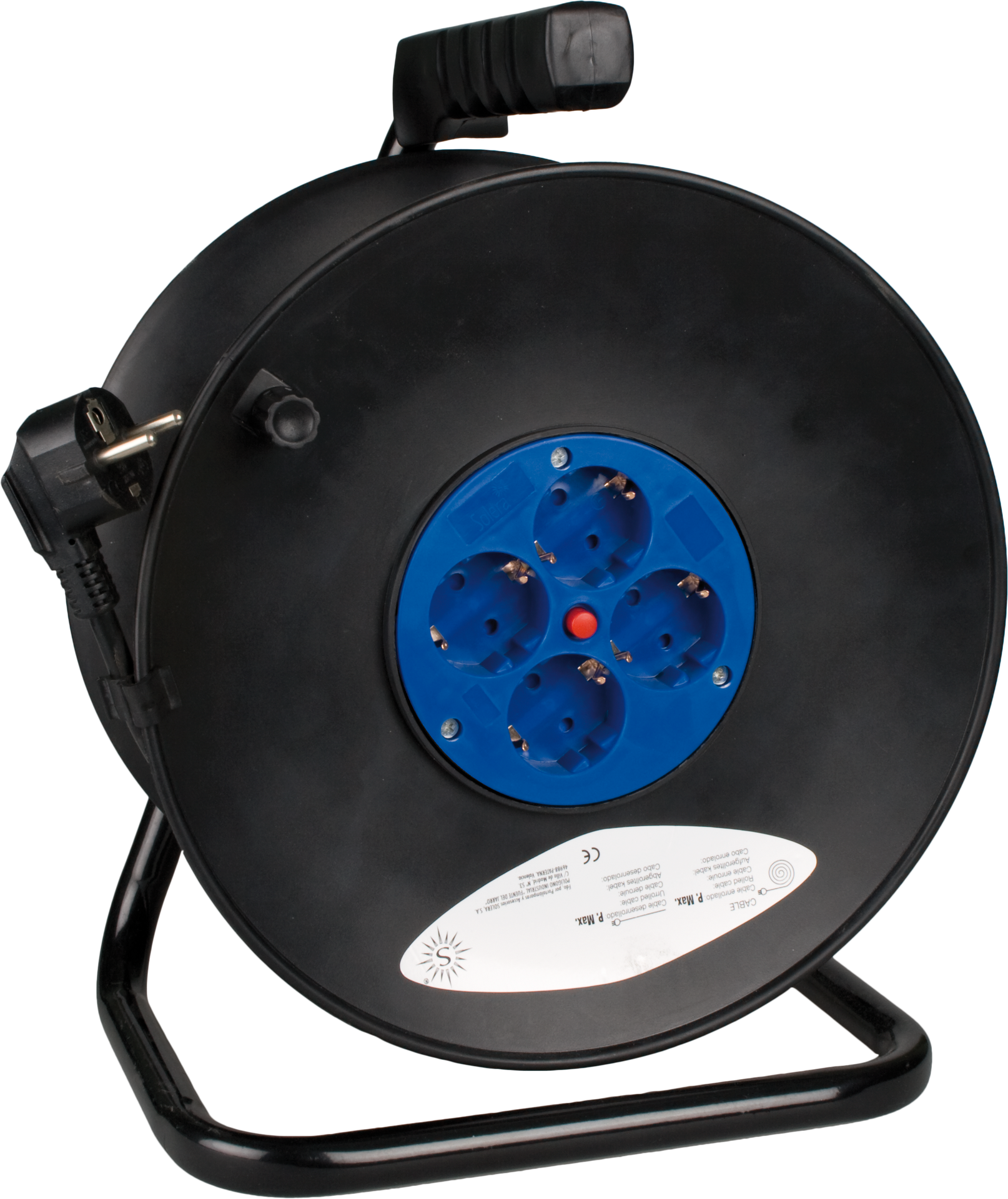 Enrollacable Solera 7427/2 con 4 bases y cable de 50 m - referencia 74272