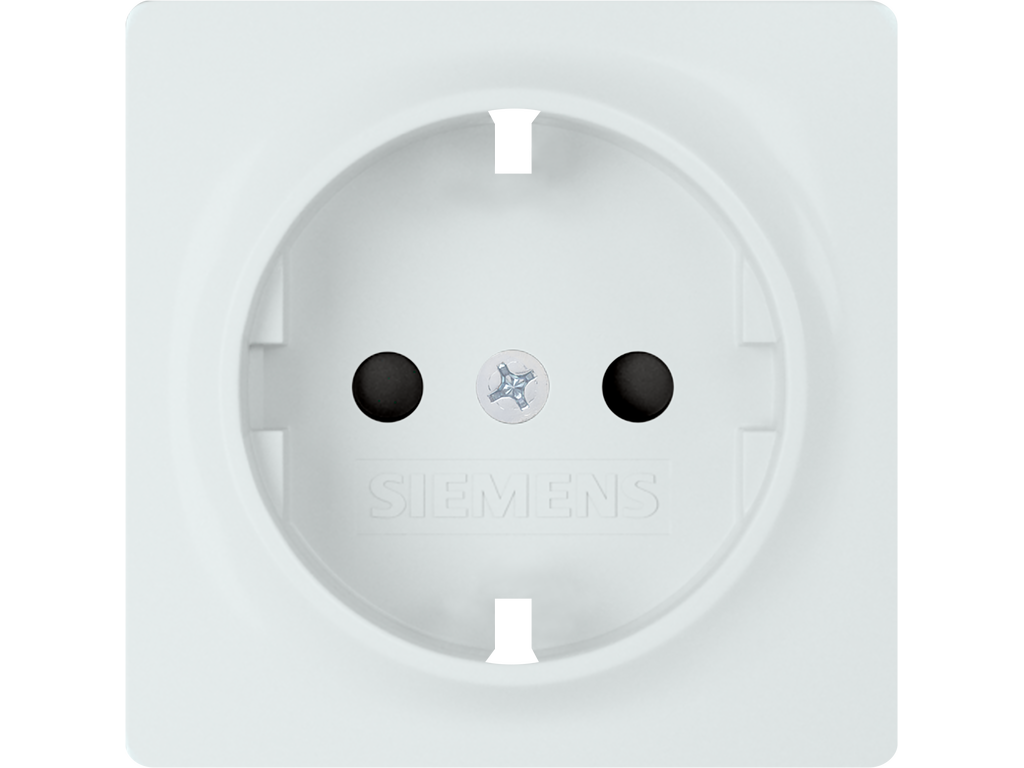 Tapa Schuko con protección de seguridad BJC Miro blanco polar - referencia 5UH10732WH