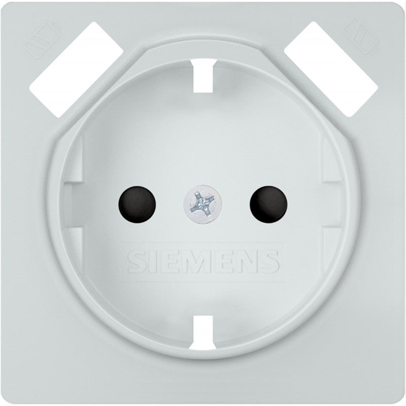 Tapa para base Schuko con doble USB BJC Miro blanco polar - referencia 5UH10724WH30