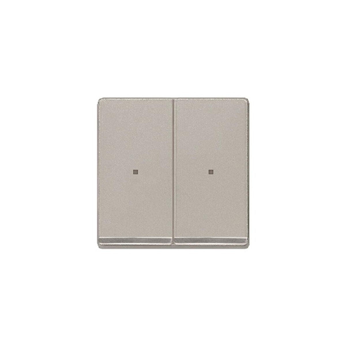 Tecla doble BJC Siemens Delta Miro con embellecedor y difusor, aluminio metalizado – Ref. 5TG62701CA01 - referencia…