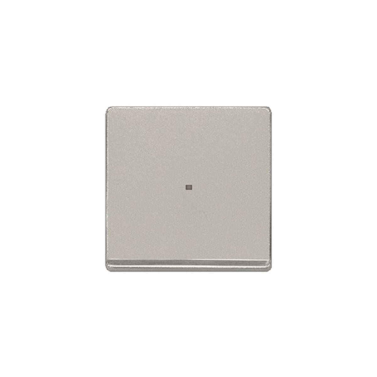 Tecla simple BJC Siemens Delta Miro con embellecedor y difusor, aluminio metalizado – Ref. 5TG62705CA01 - referencia…