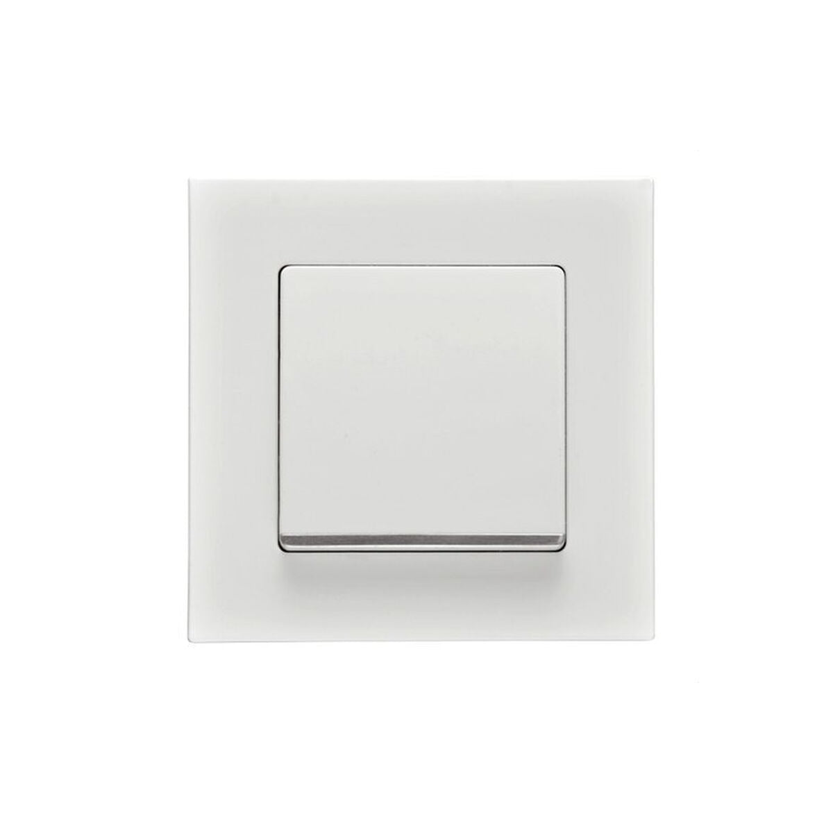 Tecla simple BJC Siemens Delta Miro con embellecedor y difusor, blanco polar – Ref. 5TG62705CW01 - referencia 5TG62705CW01