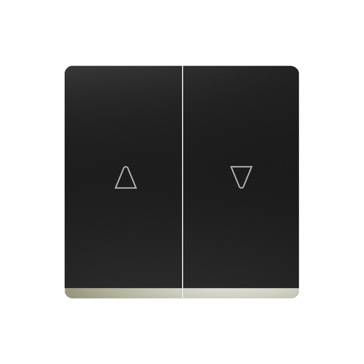 Tecla doble de persiana BJC Siemens Delta Miro con embellecedor, negro mate – Ref. 5TG62765CB00 - referencia 5TG62765CB00