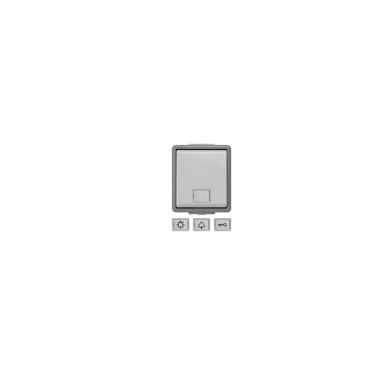 Pulsador de superficie BJC Siemens Delta IP44 con difusor – Ref. 5TD4701 - referencia 5TD4701