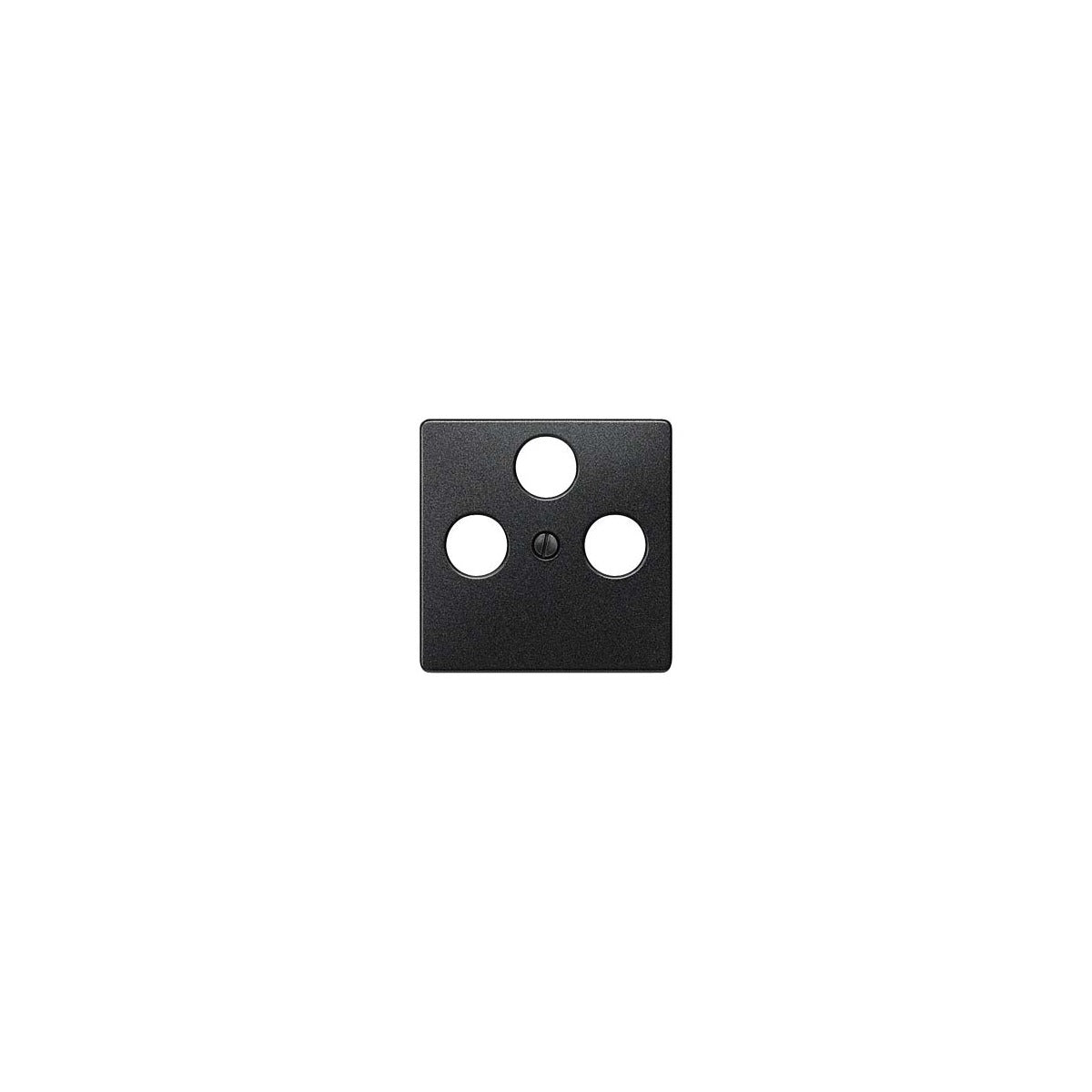 Tapa TV/RF/SAT BJC Siemens Delta Miro de 3 salidas, carbono metalizado – Ref. 5TG12222 - referencia 5TG12222