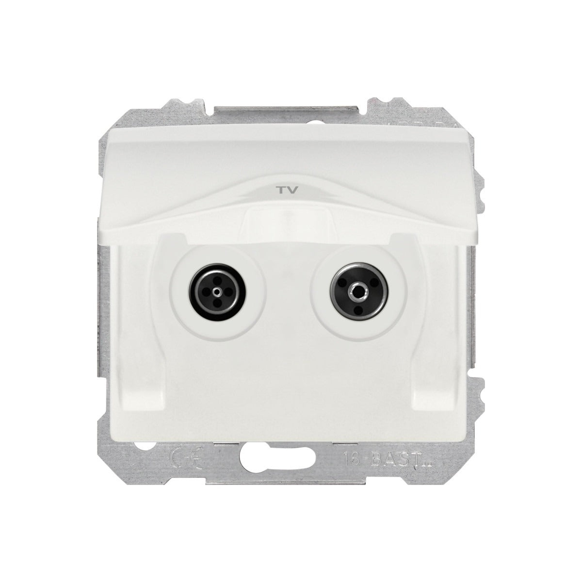 Toma R-TV/SAT BJC Iris Estanca de derivación única con garras – Ref. 185935-X - referencia 185935-X