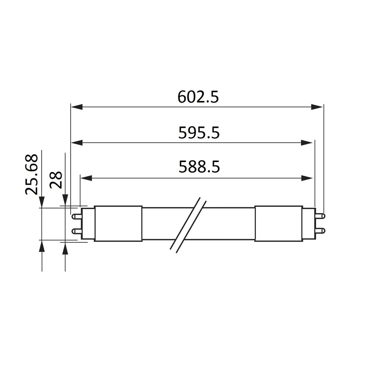 Tubo LED Philips MASTER LEDtube 600 mm 830 T8 G13 – Ref. 46141900 - referencia 46141900