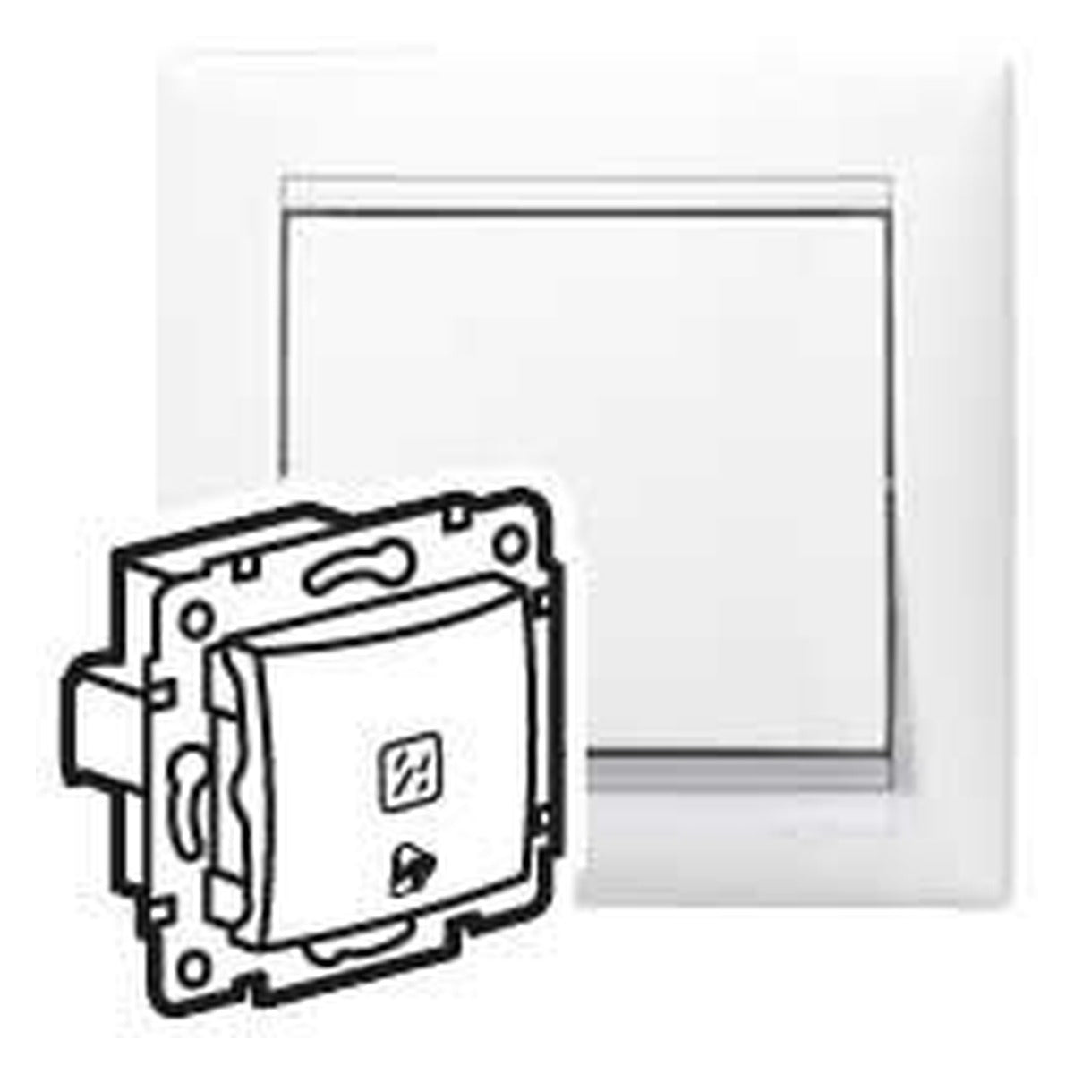 Pulsador luminoso Legrand Valena blanco con símbolo de timbre – Ref. 774215 - modelo 774215