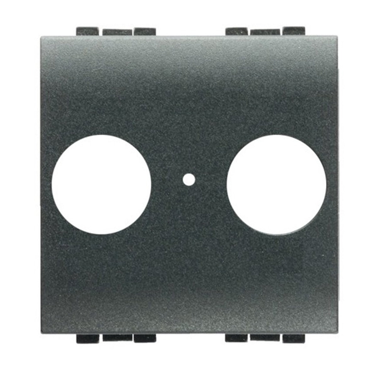 Frontal para toma TV/R-SAT BTicino Livinglight antracita de 2 módulos – Ref. L4212 - modelo L4212