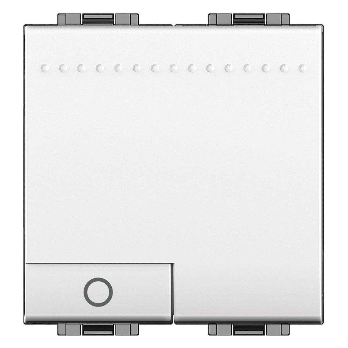 Pulsador luminoso BTicino Livinglight blanco con símbolo de luz – Ref. N4043M2N - modelo N4043M2N