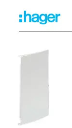Puerta opaca blanca Hager VZ165 para cajas VX24C y VX25C – Ref. VZ165
