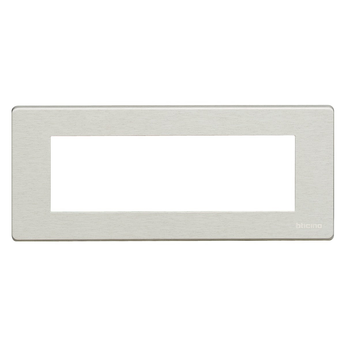 Placa embellecedora BTicino Magic aluminio natural de 6 módulos – Ref. 506L6AAL - referencia 506L6AAL