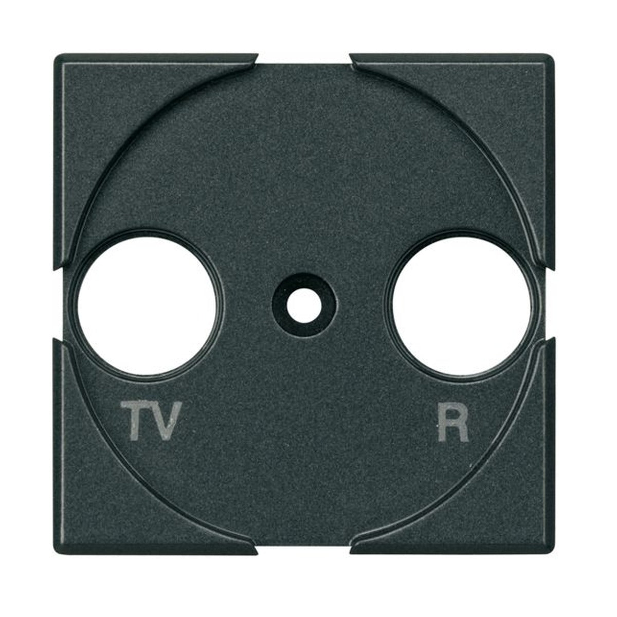 Frontal TV-R BTicino Axolute antracita de 2 módulos – Ref. HS4204 - referencia HS4204