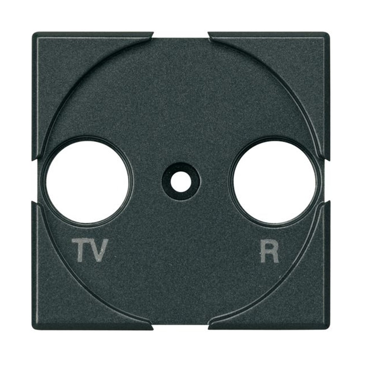 Frontal TV/R-SAT BTicino Axolute antracita de 2 módulos – Ref. HS4212 - referencia HS4212