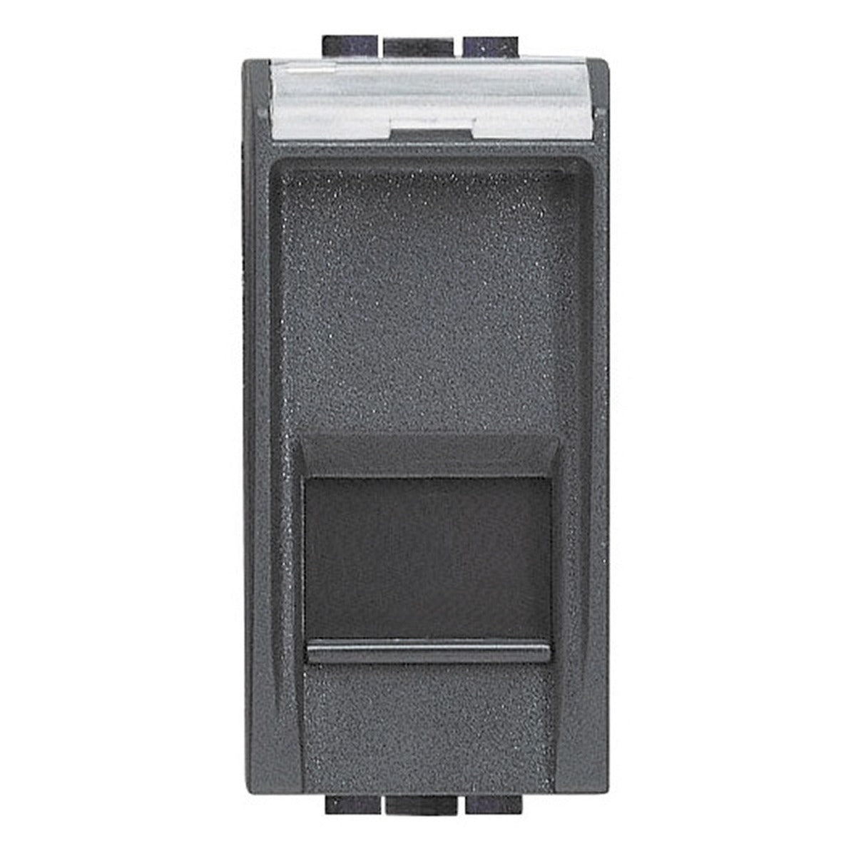 Base RJ45 BTicino Livinglight Cat. 6 FTP antracita de 1 módulo – Ref. L4279C6F - referencia L4279C6F