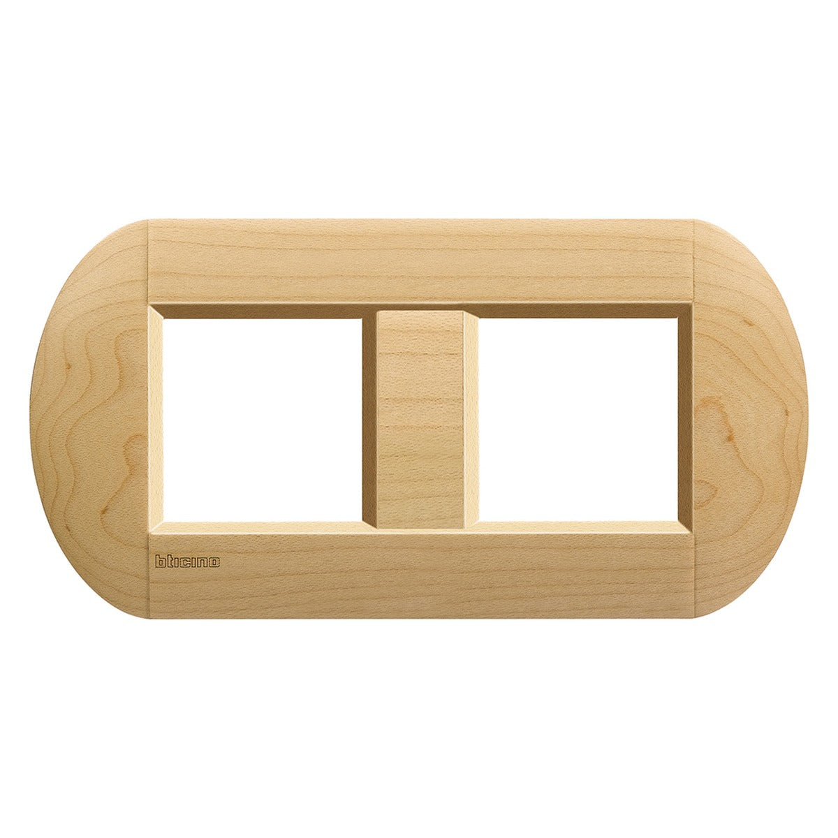 Placa cuadrada BTicino Livinglight de arce para 2+2 módulos – Ref. LNB4802M2LAE - referencia LNB4802M2LAE