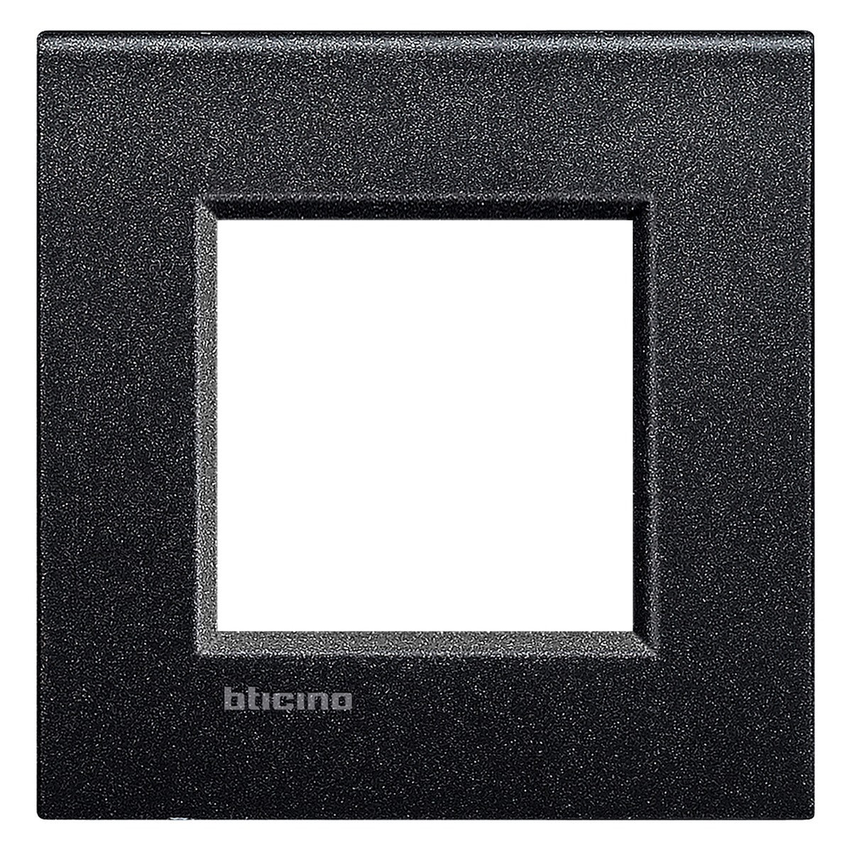 Placa BTicino Livinglight Air negro lava para 2 módulos – Ref. LNE4802NL - referencia LNE4802NL