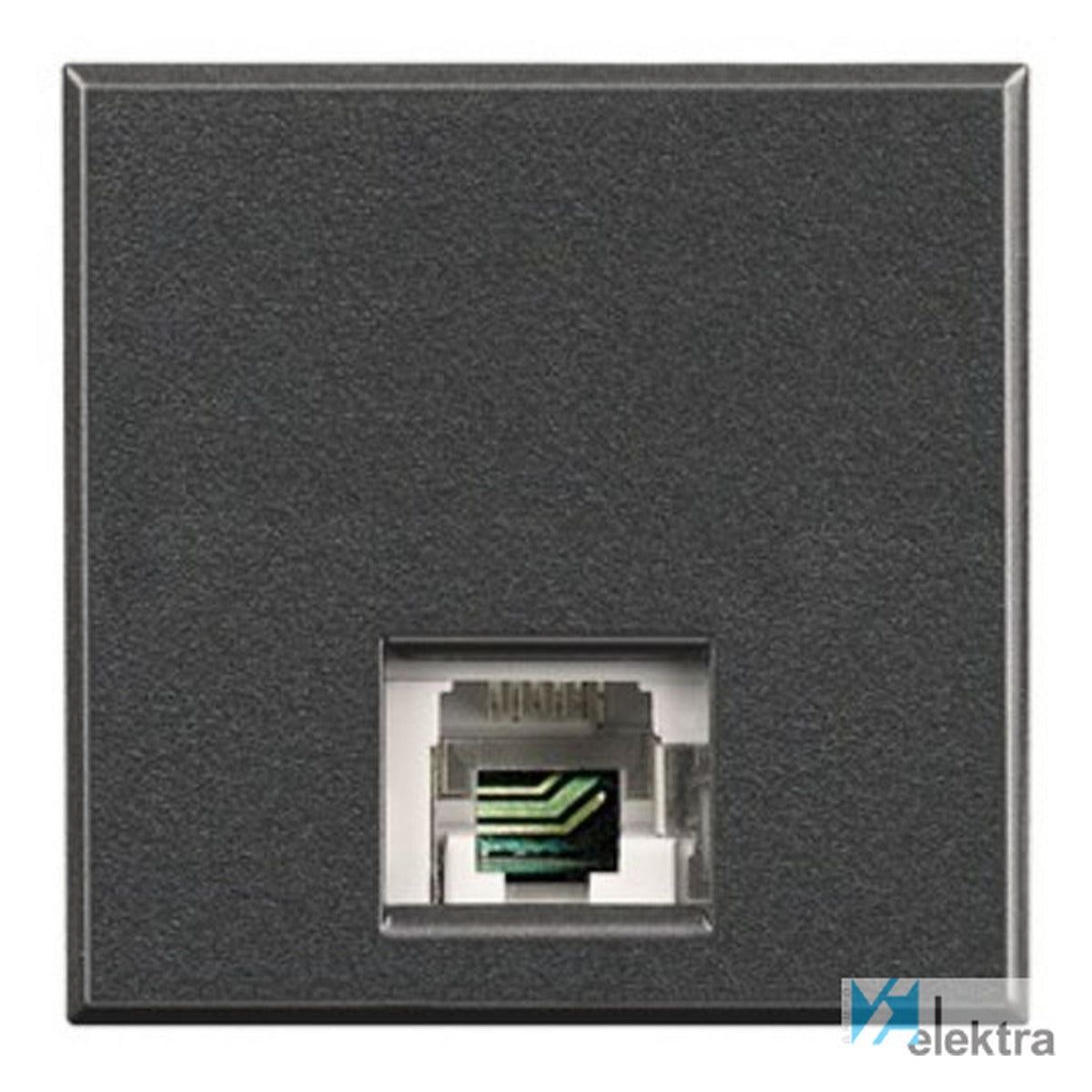 Base telefónica RJ12 BTicino Axolute antracita de 2 módulos – Ref. HS4258/12D - referencia HS425812D
